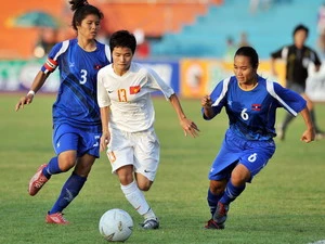 Sau SEA Games 25, Lào có chiến lược đào tạo lâu dài cơ bản môn bóng đá nữ.(Ảnh minh họa: Quốc Khánh/TTXVN)