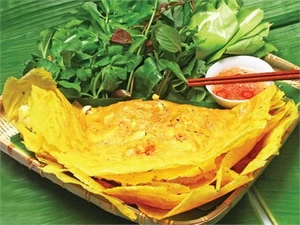 Món bánh xèo Nam Bộ. (Nguồn: thoangsaigon.com)