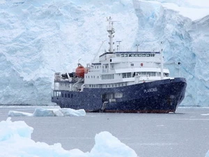 Con tàu Plancius tại Nam Cực. (Nguồn: Getty)