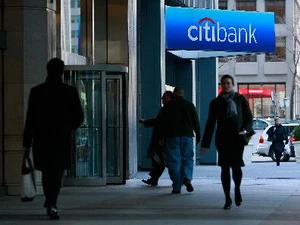 Bảng hiệu Citibank của tập đoàn Citigroup tại thành phố New York. (Nguồn: AFP/TTXVN)
