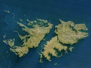 Quần đảo Malvinas/Falkland. (Nguồn: Nasa/AFP)