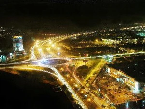 Vành xuyến đầu tiên của Đại lộ Thăng Long tính từ trung tâm Hà Nội. (Ảnh : Danh Lam/TTXVN)