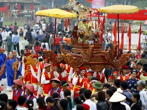 Nghi lễ Giỗ tổ Hùng Vương. (Nguồn:: TTXVN)