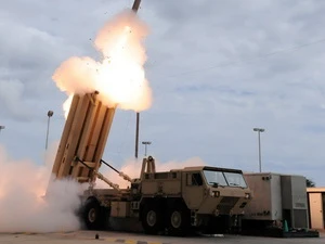 Mỹ phóng thử nghiệm tên lửa THAAD. (Nguồn: AFP/TTXVN)