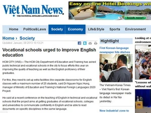Việt Nam News mở chuyên trang dạy tiếng Anh qua báo