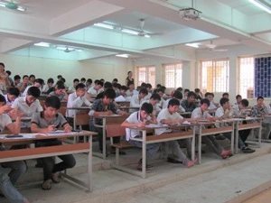 Thí sinh dự thi đại học năm 2011. (Ảnh: Phạm Mai/Vietnam+)