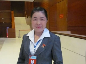 Phó Chủ tịch xã Nam Quang Trần Thị Hương. (Ảnh: Phạm Mai/Vietnam+)