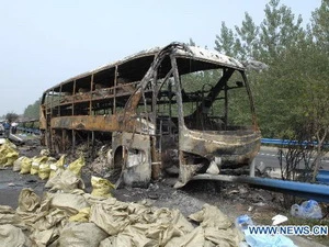 Hiện trường vụ tai nạn (Nguồn: News.cn)