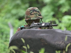 Binh lính Hàn Quốc trong một cuộc tập trận (Nguồn: AFP)