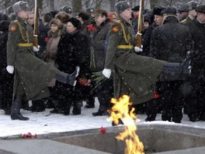 Nga tưởng niệm các chiến sĩ hy sinh tại Leningrad (Nguồn: RIA Novosti)