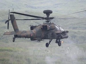Trực thăng Apache (Ảnh minh họa: AFP/TTXVN)