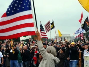 Những người biểu tình tại Washington trong ngày 13/10. (Nguồn: AFP)