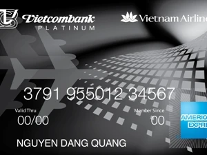 Thẻ tín dụng Vietcombank Vietnam Airlines Platinum American Express. (Nguồn: Vietcombank).