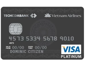 Thẻ Vietnam Airlines Techcombank Visa Platinum. (Nguồn: Techcombank).