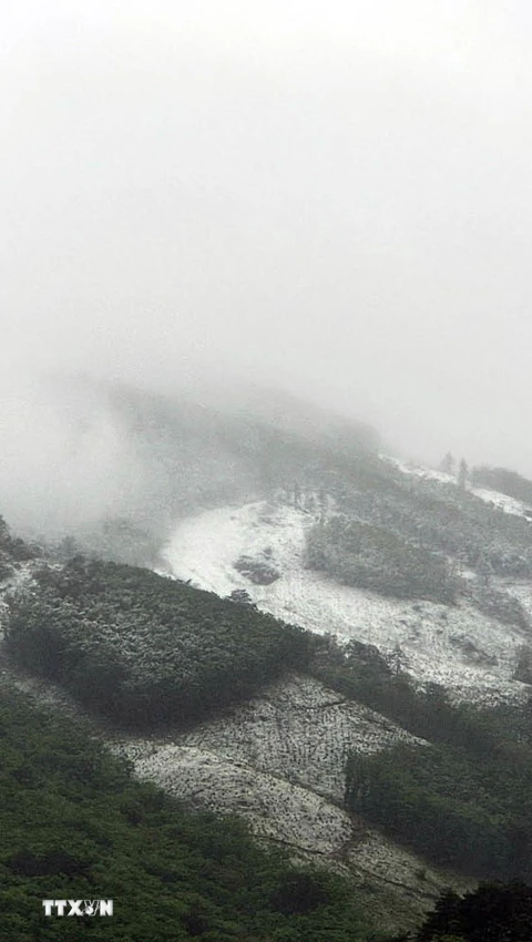 Hàn Quốc: Tuyết rơi dày bất thường giữa tháng 5