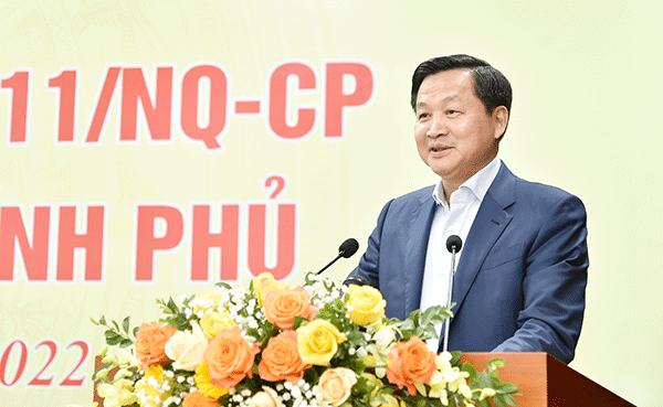 Phó Thủ tướng Chính phủ Lê Minh Khái phát biểu chỉ đạo tại Hội nghị. (Nguồn: Ngân hàng Chính sách xã hội)