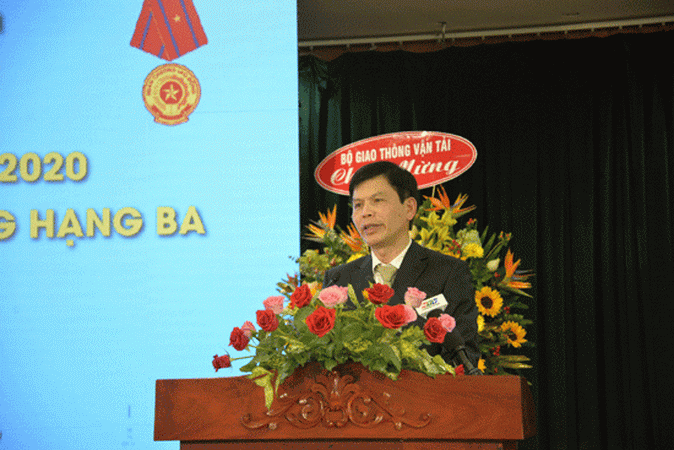 Thứ trưởng Bộ Giao thông Vận tải Lê Anh Tuấn phát biểu tại Hội nghị. (Nguồn: sgtvt.hochiminhcity.gov.vn)