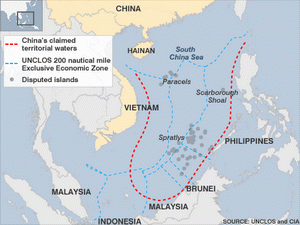 Đường lưỡi bò sai trái của Trung Quốc ở Biển Đông xâm phạm chủ quyền của Việt Nam.