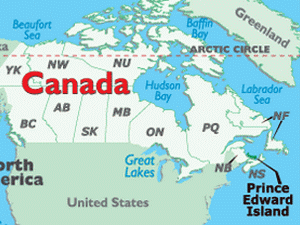 Khu vực hòn đảo Hoàng tử Edward của Canada. (Nguồn: Worldatlas)