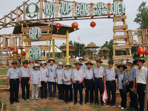 Công tác chuẩn bị cho Trại Khuông Việt I họp bạn gia đình Phật tử phía Bắc. (Ảnh: Internet)