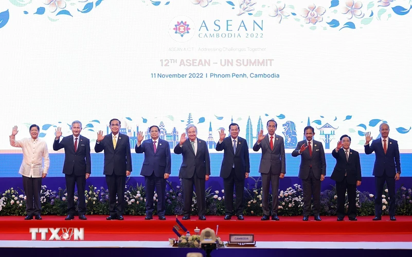 Chiều 11/11/2022, tại thủ đô Phnom Penh, Campuchia, Thủ tướng Phạm Minh Chính dự Hội nghị Cấp cao ASEAN-Liên hợp quốc. (Ảnh: Dương Giang/TTXVN)