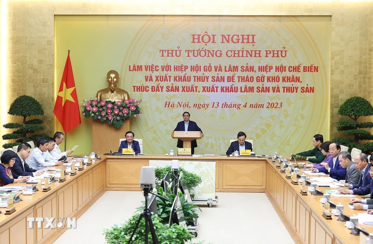 Thủ tướng Phạm Minh Chính phát biểu khai mạc hội nghị. (Ảnh: Dương Giang/TTXVN)