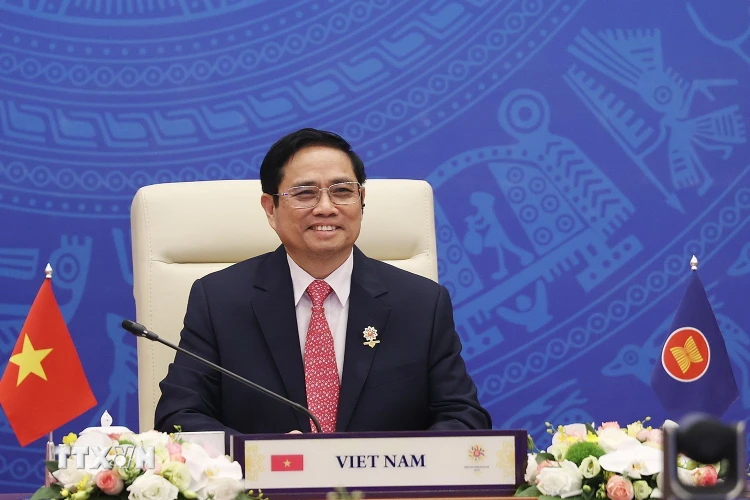 Thủ tướng Phạm Minh Chính tham dự Hội nghị cấp cao Đông Á lần thứ 16. (Ảnh: Dương Giang/TTXVN)
