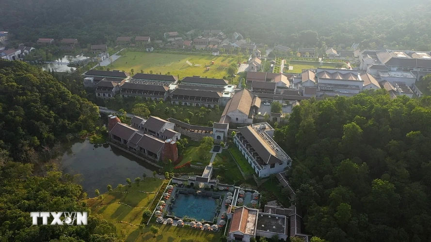  Khu nghỉ dưỡng Legacy Yên Tử, thành phố Uông Bí - nơi thi đấu môn cờ tướng. (Ảnh: Thanh Vân/TTXVN)