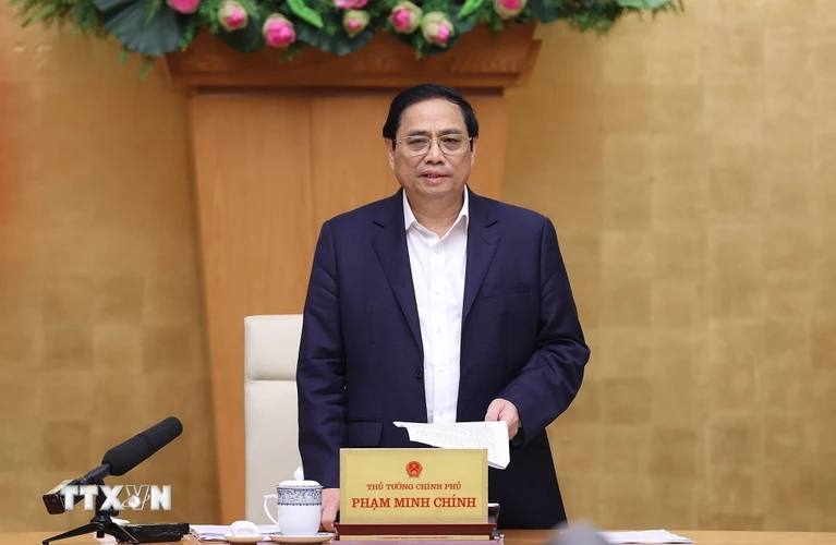 Thủ tướng Phạm Minh Chính chủ trì Phiên họp Chính phủ thường kỳ tháng 10 năm 2022. (Ảnh: Dương Giang/TTXVN)