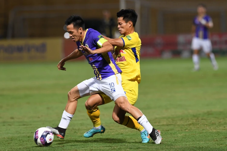 Hà Nội FC tiếp đón Hoàng Anh Gia Lai trên sân nhà Hàng Đẫy vào tối nay (14/8) trong khuôn khổ vòng 12 V-League 2022. (Ảnh: PV/Vietnam+)