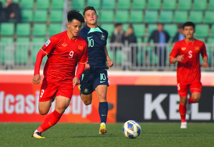 U20 Việt Nam mở màn đầy thuận lợi tại Vòng chung kết U20 châu Á 2023 bằng chiến thắng 1-0 trước U20 Australia vào chiều nay (1/3). (Ảnh: AFC)