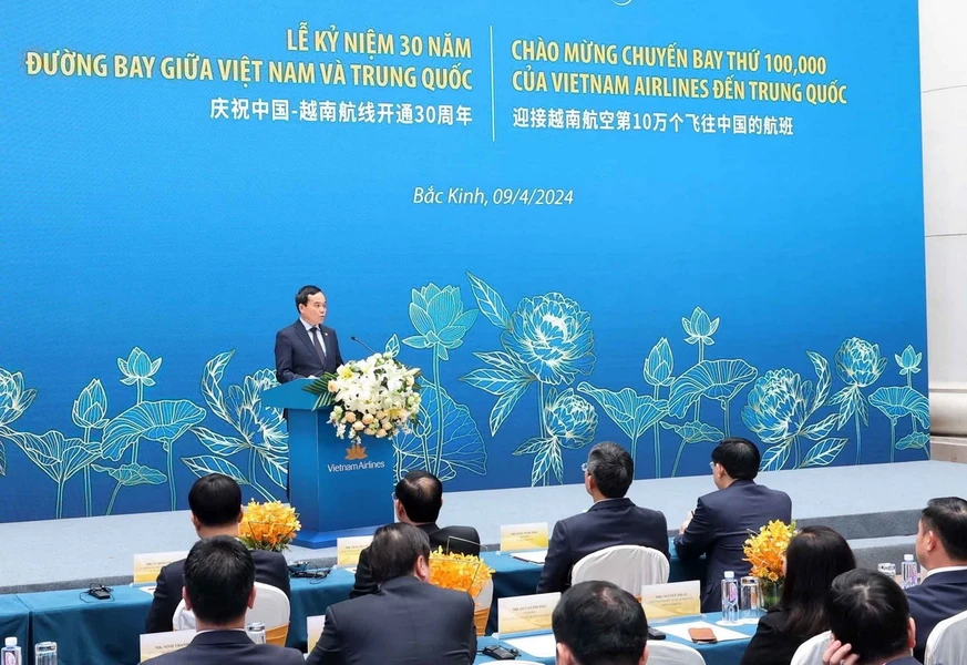 Phó Thủ tướng Trần Lưu Quang phát biểu tại buổi lễ. (Ảnh: Nhan Sáng/TTXVN)
