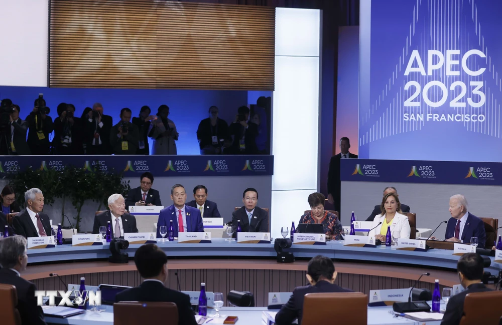 Chủ tịch nước Võ Văn Thưởng dự Phiên họp hẹp các Nhà lãnh đạo Kinh tế APEC- Ảnh 1.