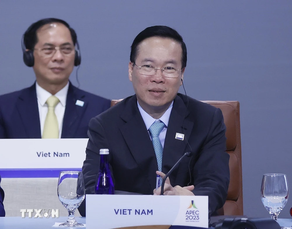 Chủ tịch nước Võ Văn Thưởng dự Phiên họp hẹp các Nhà lãnh đạo Kinh tế APEC- Ảnh 3.