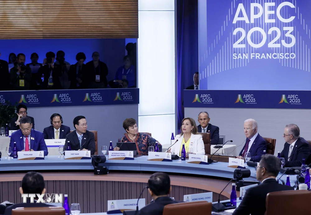 Chủ tịch nước Võ Văn Thưởng dự Phiên họp hẹp các Nhà lãnh đạo Kinh tế APEC- Ảnh 7.