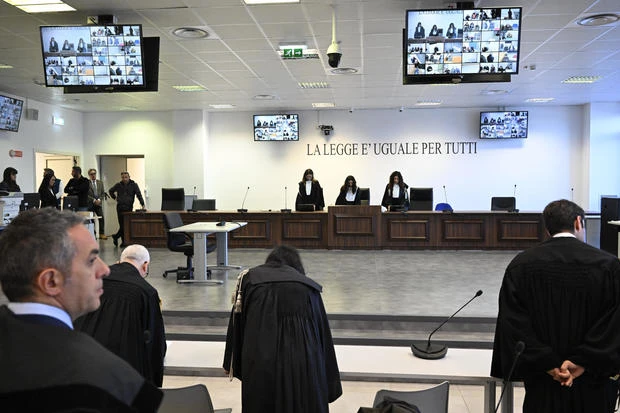 Phiên xét xử băng nhóm 'Ndrangheta và những kẻ đồng phạm. (Nguồn: AP)