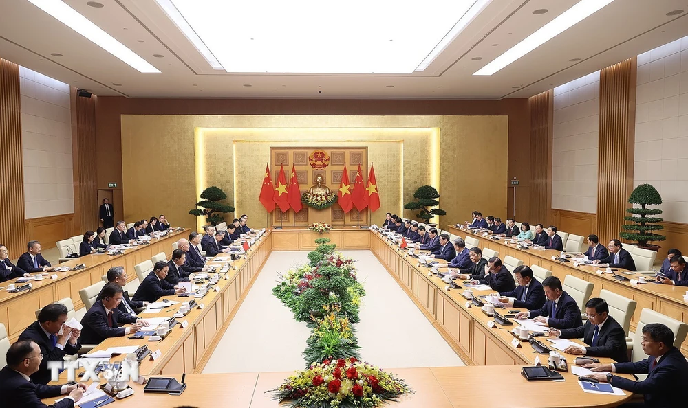 Thủ tướng Phạm Minh Chính hội kiến Tổng Bí thư, Chủ tịch nước Trung Quốc- Ảnh 7.