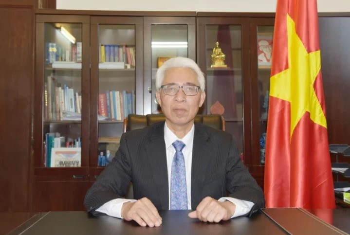 Đại sứ Việt Nam tại Trung Quốc Phạm Sao Mai. (Ảnh: Mạnh Cường/TTXVN)