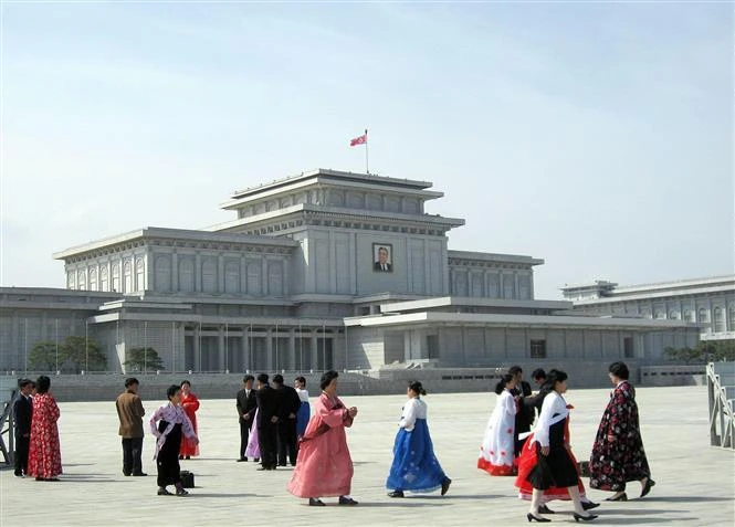 Quảng trường Kim Nhật Thành tại thủ đô Bình Nhưỡng, Triều Tiên. (Nguồn: AFP/TTXVN)