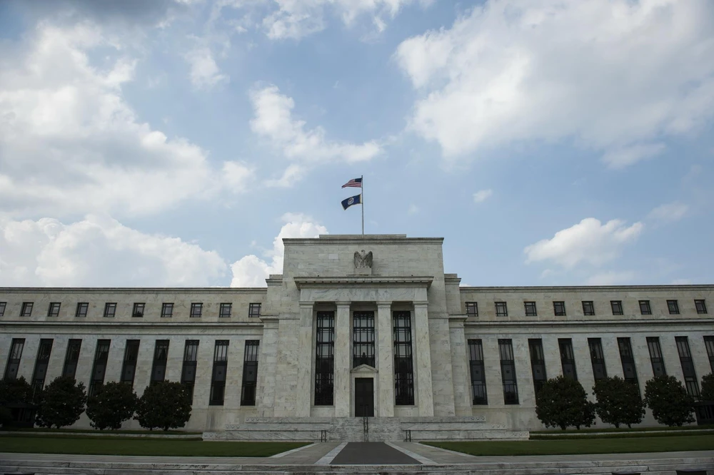 Trụ sở Ngân hàng Dự trữ Liên bang Mỹ (FED) tại Washington, DC, Mỹ. (Ảnh: AFP/TTXVN)