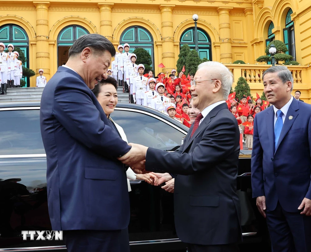 Tổng Bí thư chủ trì lễ đón chính thức Tổng Bí thư, Chủ tịch nước Trung Quốc- Ảnh 2.