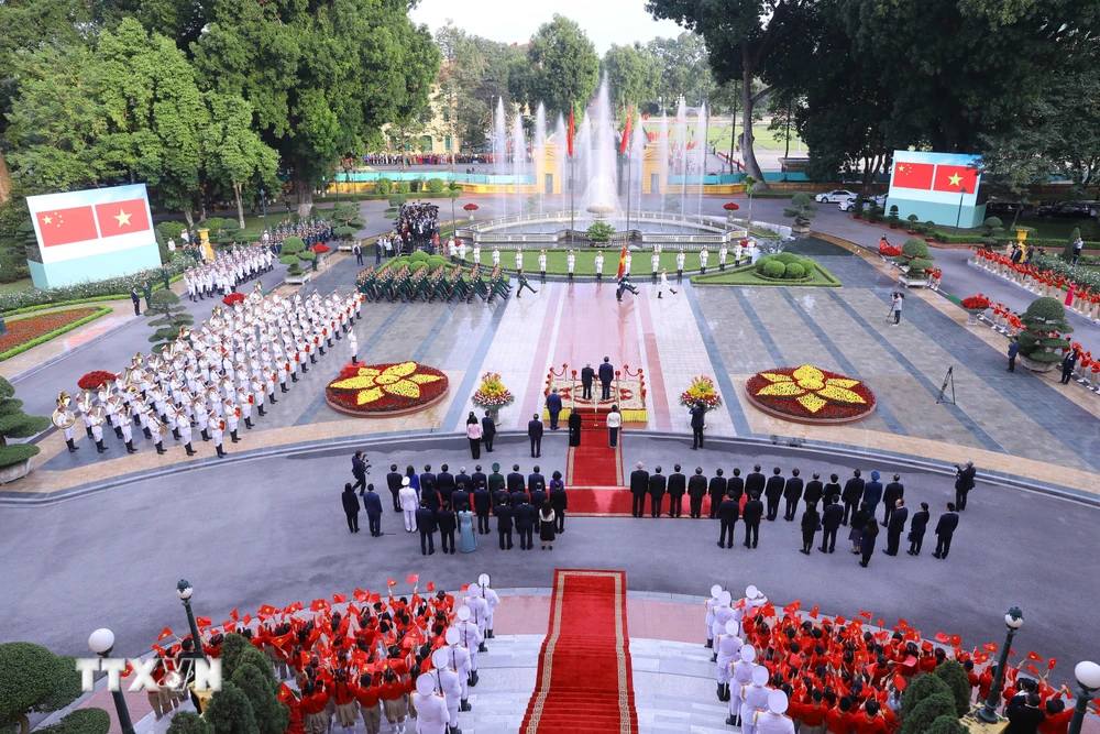 Tổng Bí thư Nguyễn Phú Trọng chủ trì lễ đón chính thức Tổng Bí thư, Chủ tịch nước Trung Quốc Tập Cận Bình- Ảnh 5.