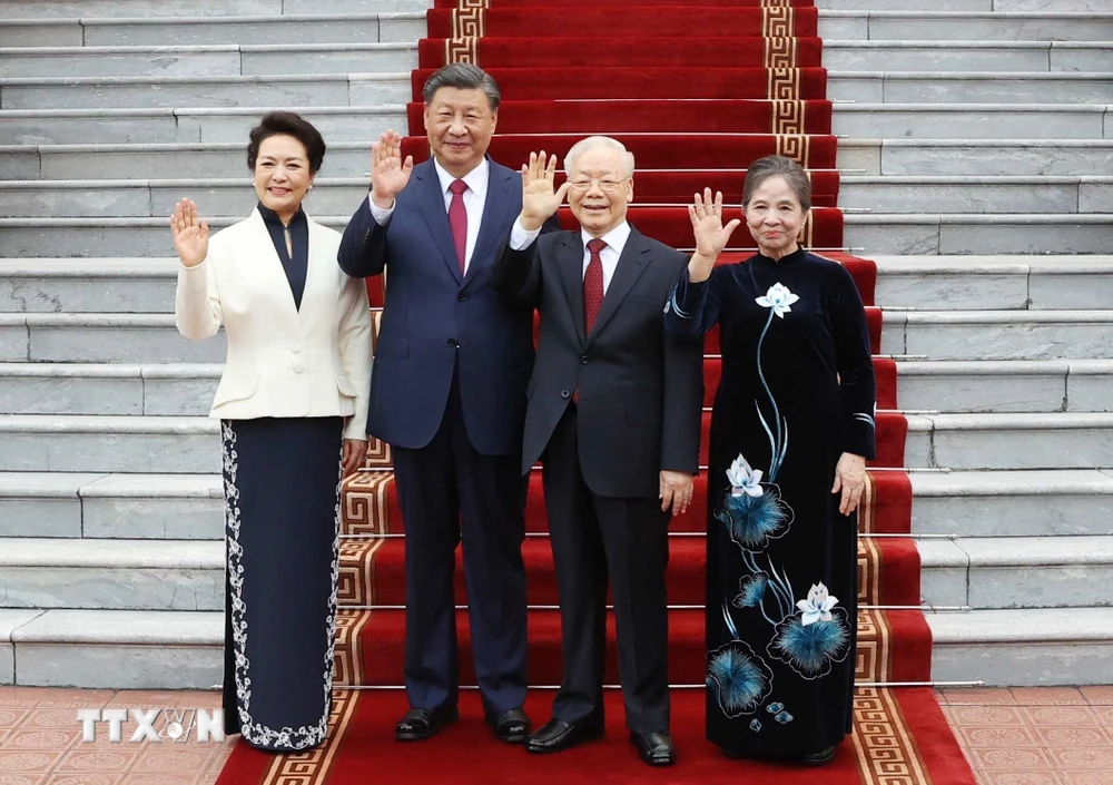 Tổng Bí thư Nguyễn Phú Trọng chủ trì lễ đón chính thức Tổng Bí thư, Chủ tịch nước Trung Quốc Tập Cận Bình- Ảnh 6.