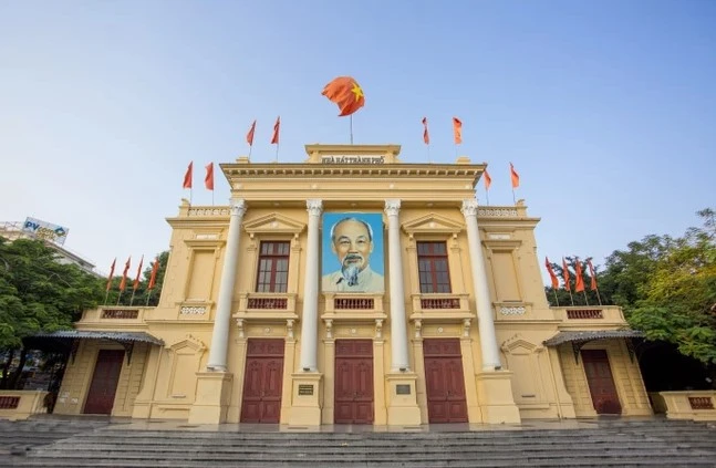 Nhà hát thành phố Hải Phòng mang đậm dấu ấn kiến trúc Pháp. (Nguồn: Nhà hát thành phố Hải Phòng)