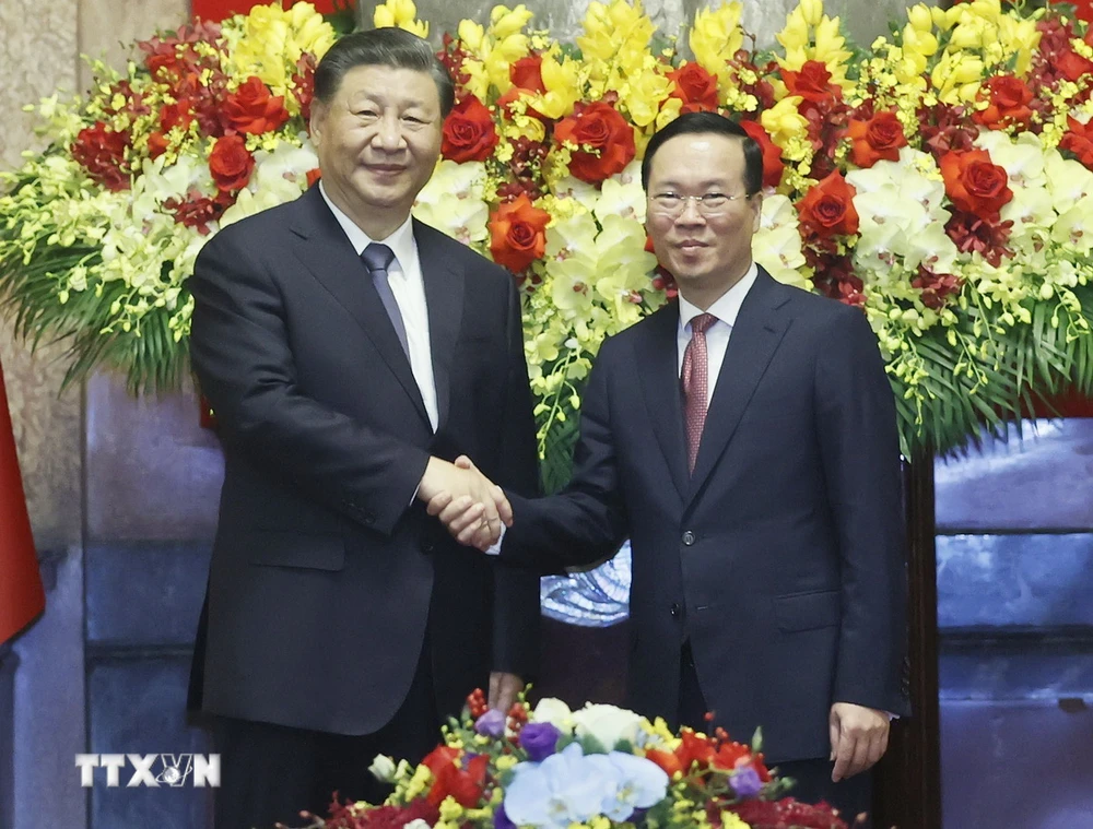 Chủ tịch nước Võ Văn Thưởng hội kiến với Tổng Bí thư, Chủ tịch nước Trung Quốc- Ảnh 4.