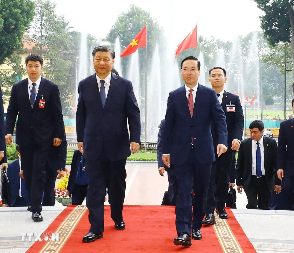 Chủ tịch nước Võ Văn Thưởng hội kiến với Tổng Bí thư, Chủ tịch nước Trung Quốc- Ảnh 2.
