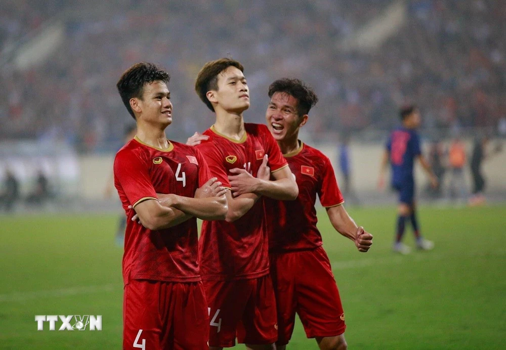 U23 Việt Nam hiên ngang giành vé tham dự vòng chung kết U23 châu Á 2020. (Ảnh: Trọng Đạt/TTXVN)