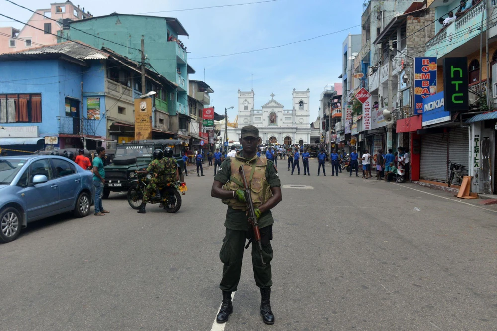 An ninh thắt chặt ở Sri Lanka. (Nguồn: AP)