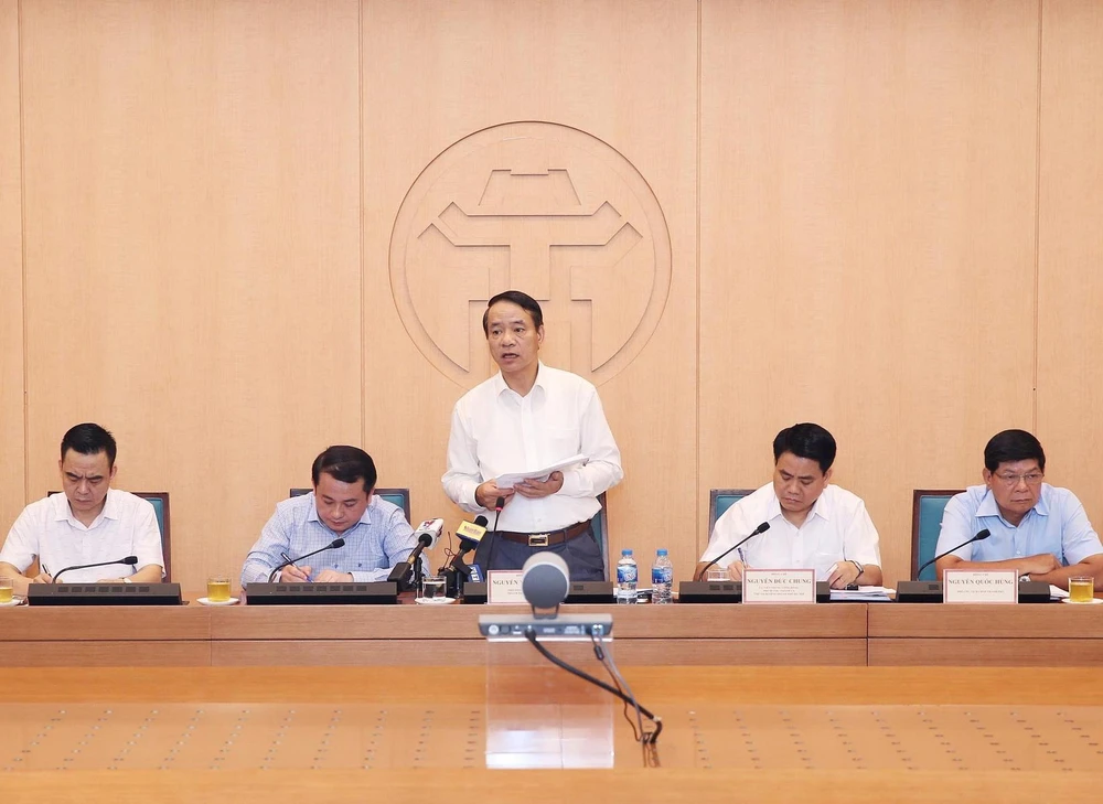 Phó Tổng Thanh tra Chính phủ Nguyễn Văn Thanh chủ trì buổi thông báo. Ảnh: Lâm Khánh/TTXVN)