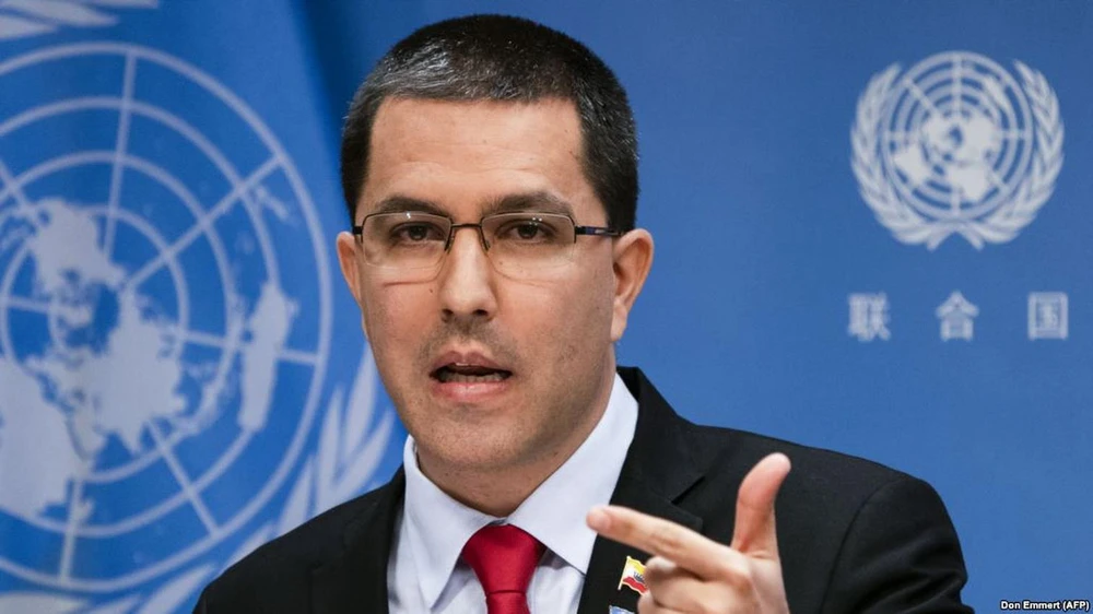Ngoại trưởng Venezuela Jorge Arreaza. (Nguồn: AFP)